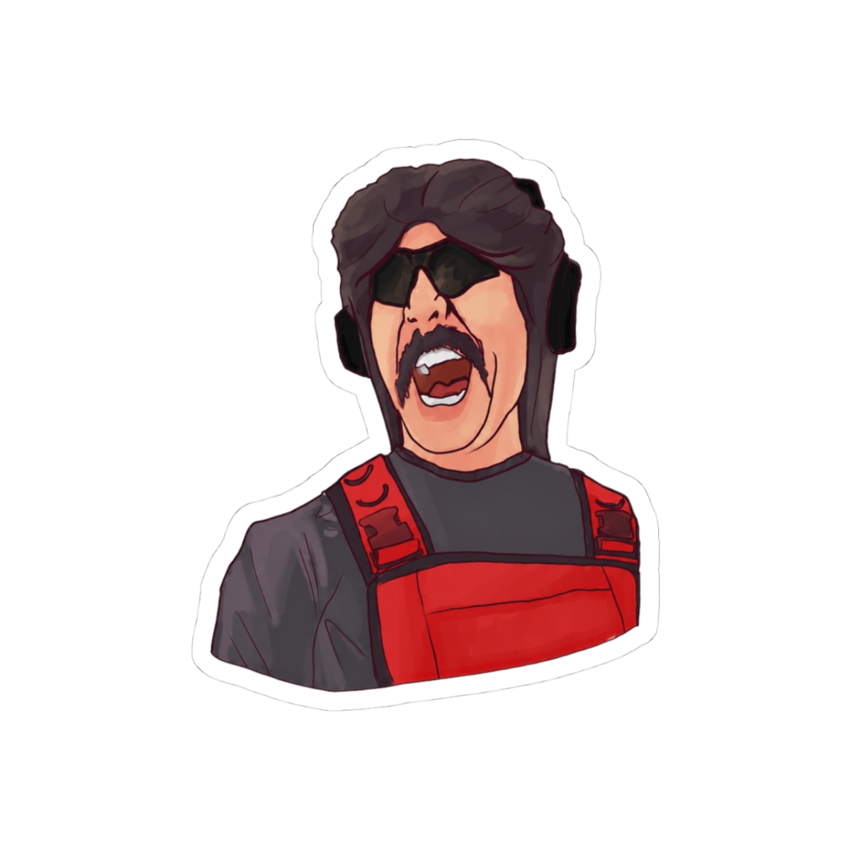 Dr Disrespect Yelling at Alex Sticker