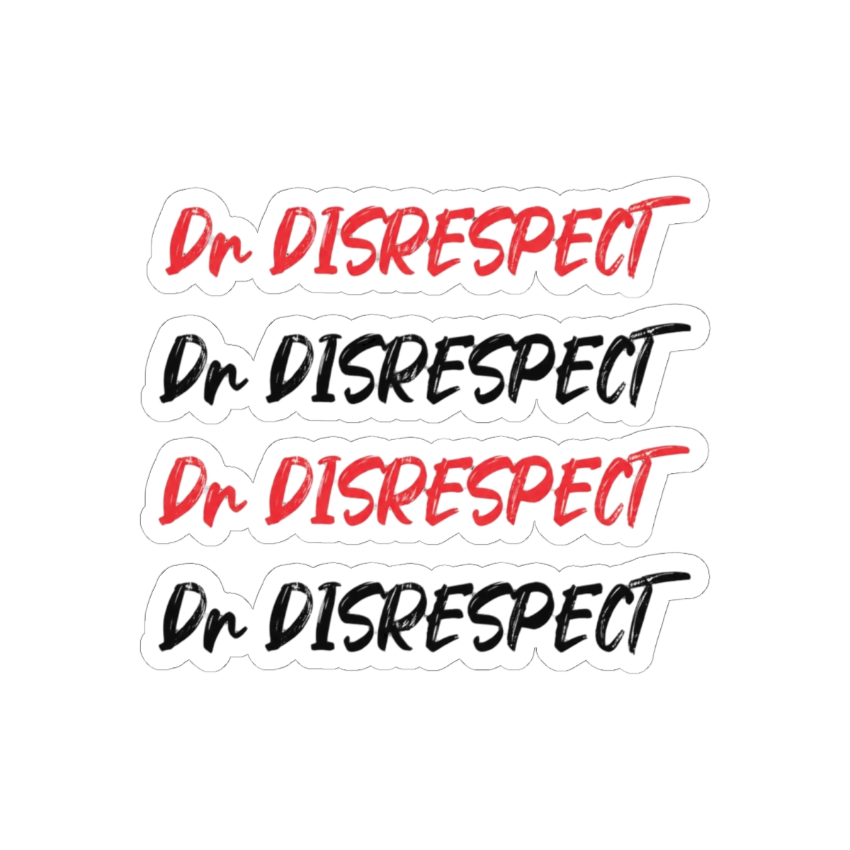 Dr Disrespect design, retro, black and red