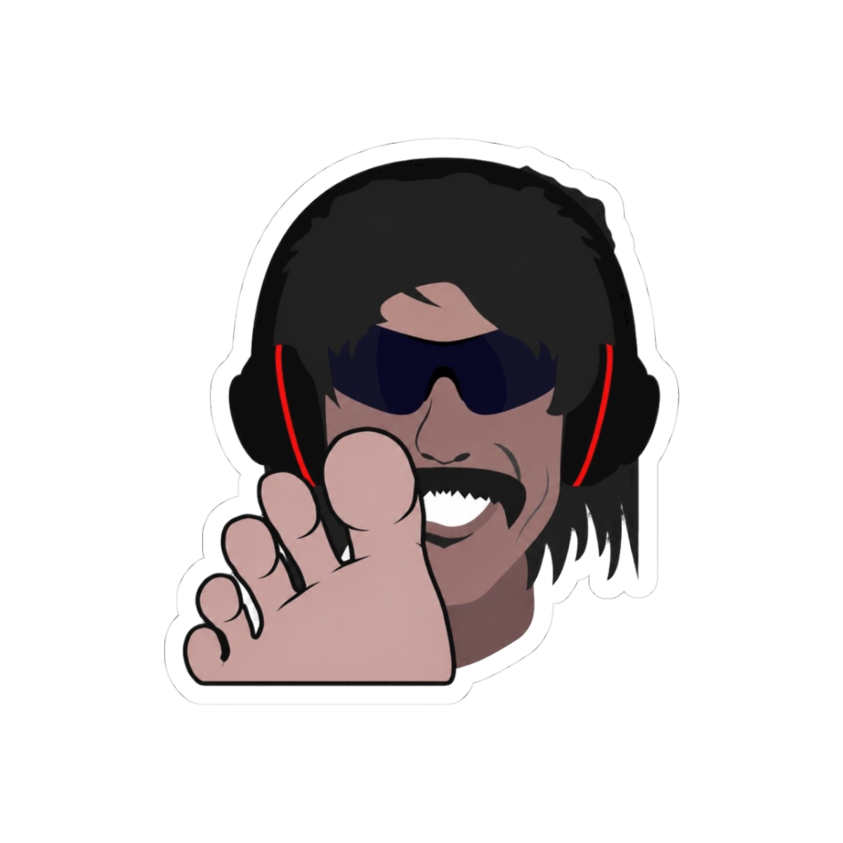 Dr. Disrespect Tippy Toes Sticker