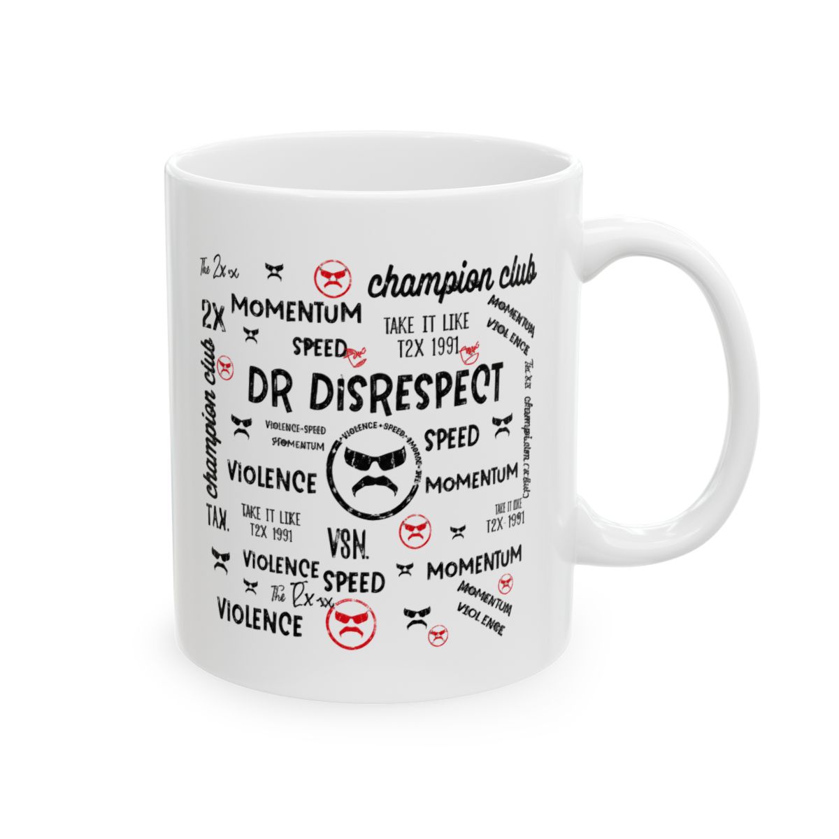 Dr Disrespect Violence Speed Momentum Two-Tone Coffee Mug